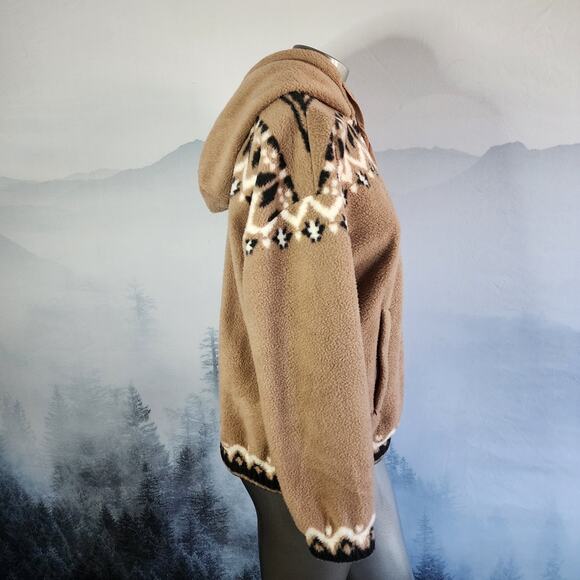 O'neill Lynwood Super Fleece Light Brown Full Zip Hoodie | Women's XS - Picture 11 of 16